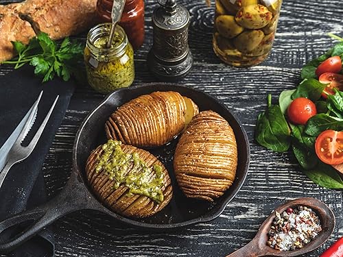 Miniatura 8 de 6" Cast Iron Skillet Set of 2 (Pre-Seasoned) with 2 Silicon Hot Handle Holder Grips