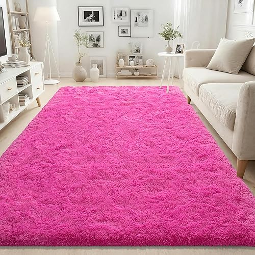 Miniatura 2 de ISEAU Alfombras Esponjosas Suaves de Pelo Largo para Interiores, Tapetes de Piso para Habitación de Niños, Alfombra Peluda Cómoda y Bonita, Tapete