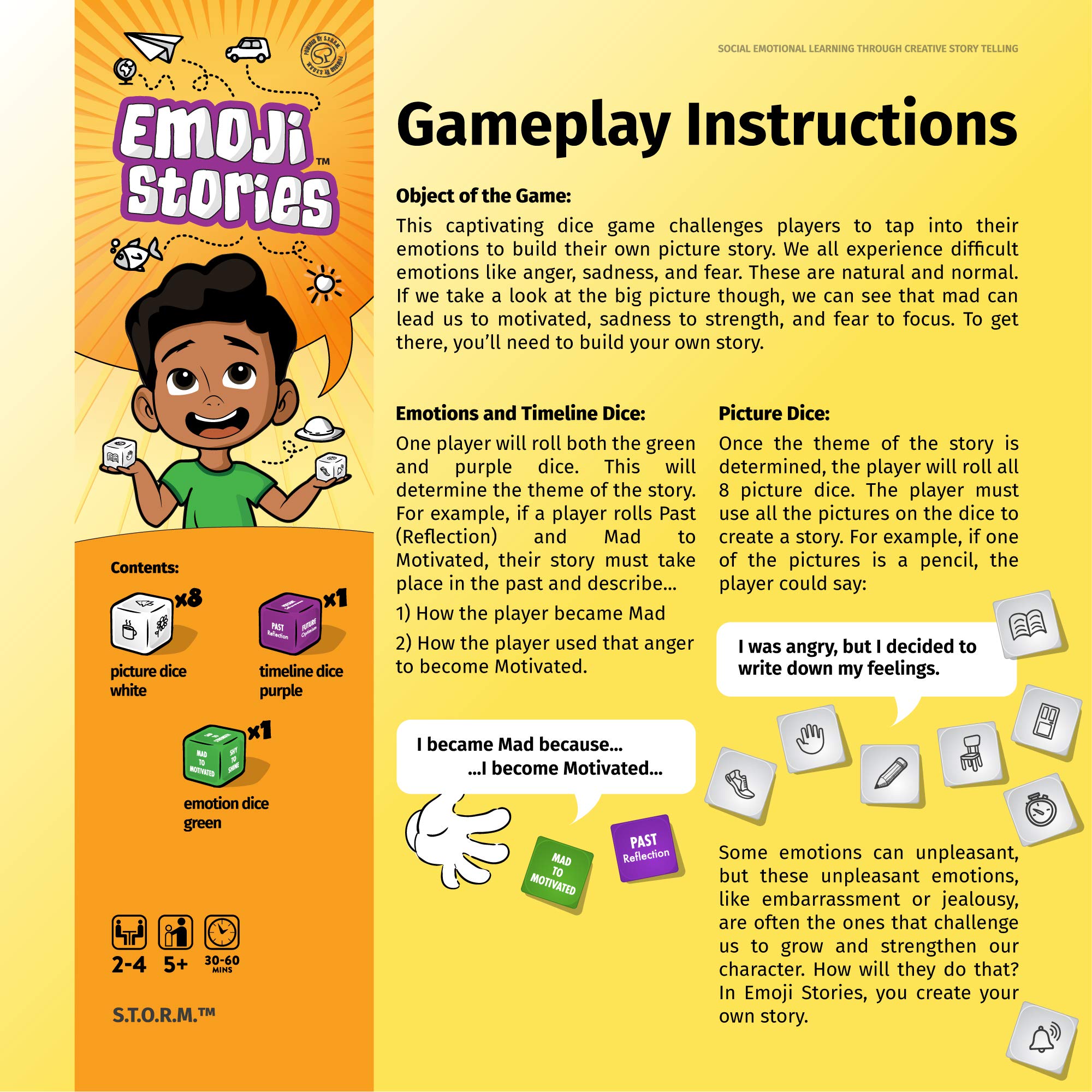 Social Emotional Games for Kids Emoji Stories Activity for Classroom