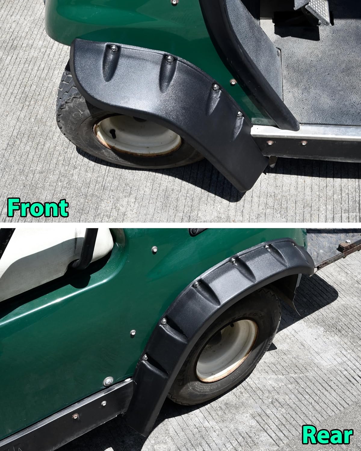Fender Flares for Yamaha Golf Cart G14 G16 G19 G20 G22 Accessories, Front Rear One-Piece Mud Flups Mud Guards for Yamaha Standard and Unmodified G14-G22 Golf Carts Bodies Only, 4PCS