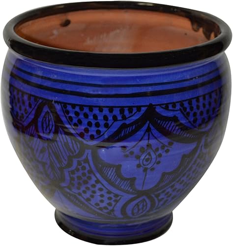 Miniatura 2 de Treasures Of Morocco Maceta Marroquí Español Jardín Agujero De Drenaje De Cerámica Maceta