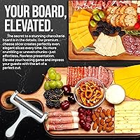 Vista 7 de Zulay Kitchen Cortador de queso de alambre de acero inoxidable, cortador de queso de mano ajustable con 2 cables adicionales, afeitadora de queso