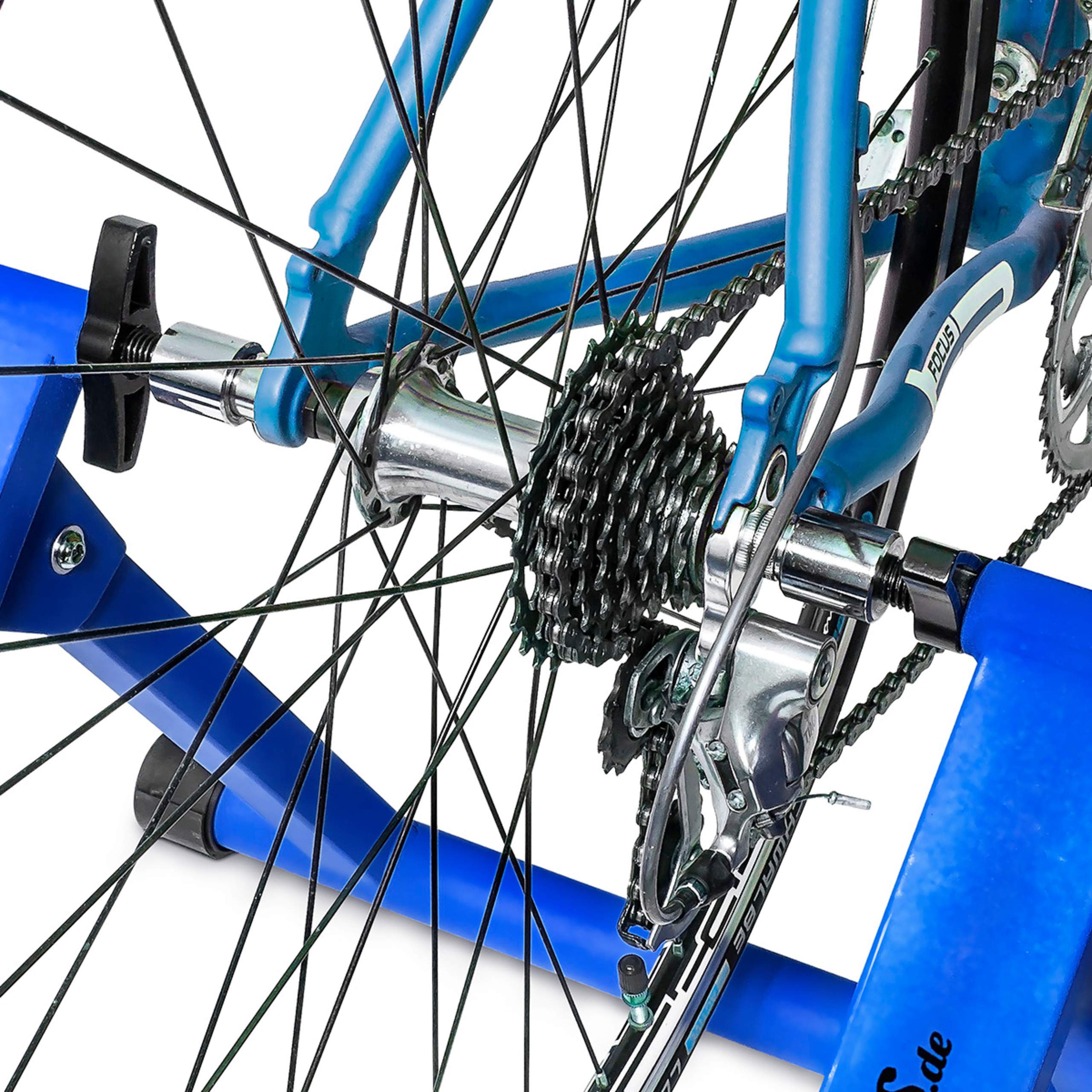 Relaxdays Simulateur de vélo pliable avec 6 niveaux de résistance Rouleau réglable