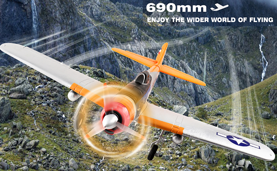 CIMM ゴッドフライド　マルタ 「Wing Run」 Amazon.com: 690MM 27.16Inch Remote Controlled Plane Airplane for