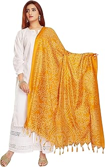 RANI SAAHIBA Women's Art Silk Printed Dupatta