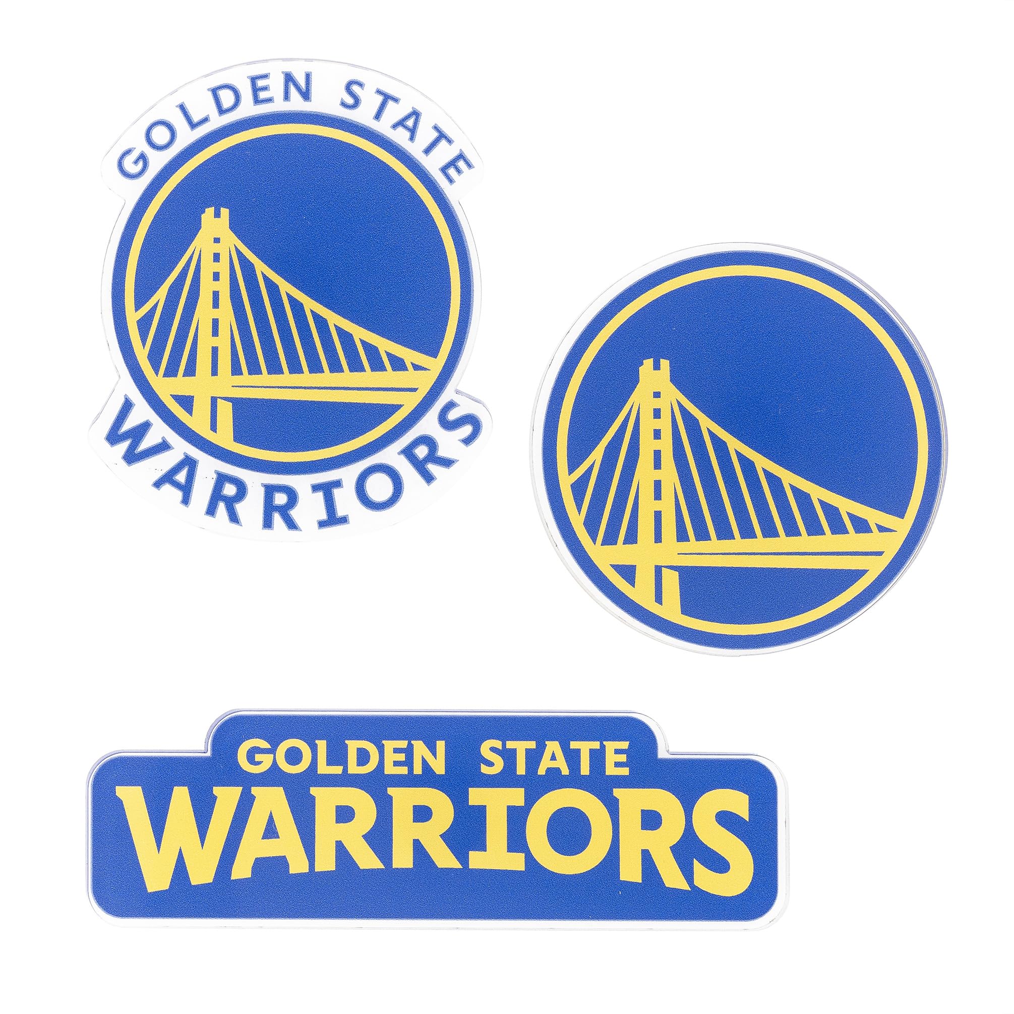 Desert Cactus Golden State Warriors Acrylic Magnet 3 Pack NBA National Basketball Association Decorative Design Officially Licensed (Acrylic Magnet Set A)