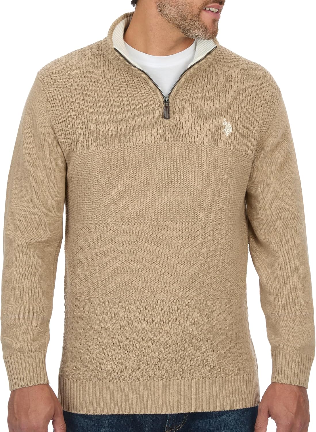 Polo Mens Cable Knit 14 Zip Sweater Egypt Ubuy