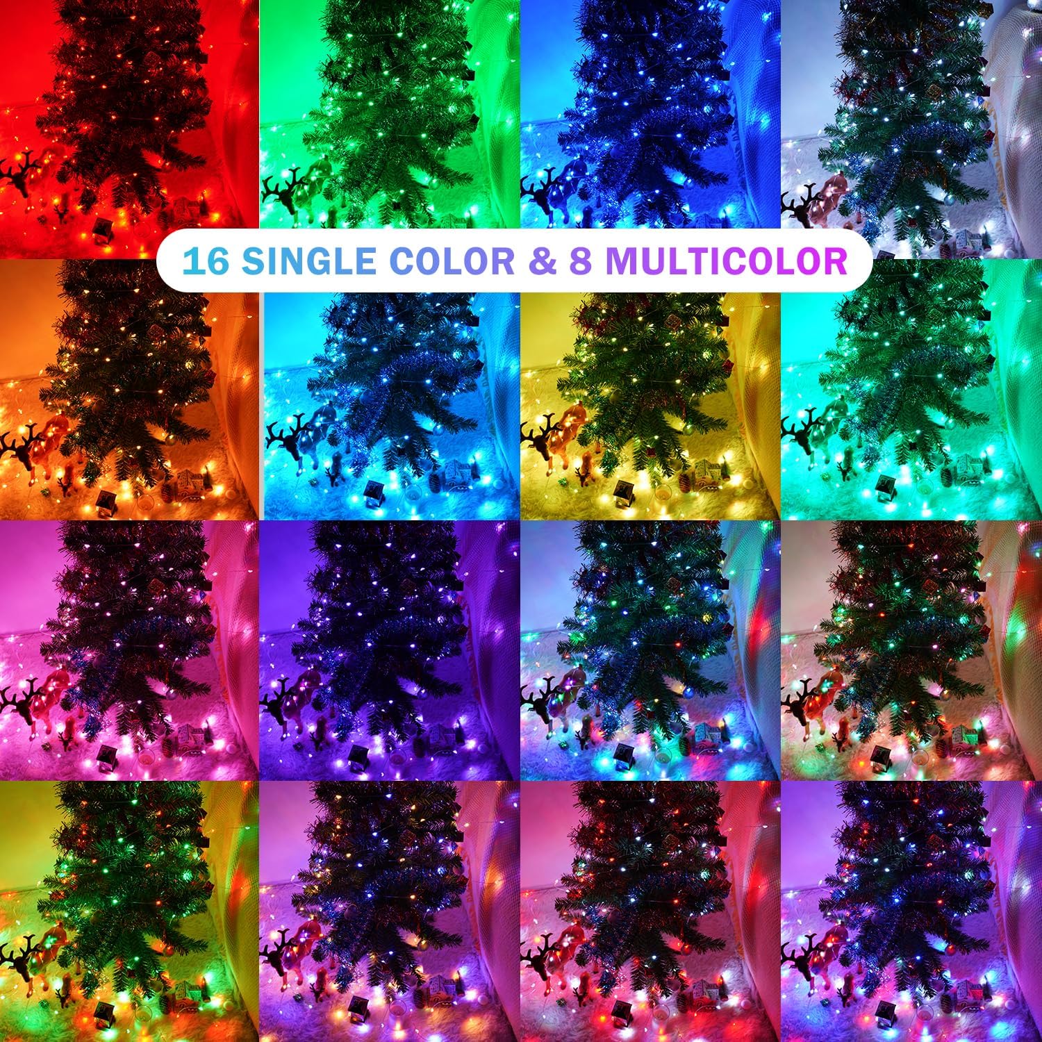 OMIKA 80ft Fairy Lights Plug in with Remote, 24 Colors 196 Modes Color Changing String Lights Dimmable, 240 LED Twinkle Lights with Timer for Outdoor Party Bedroom Indoor Christmas Halloween Décor