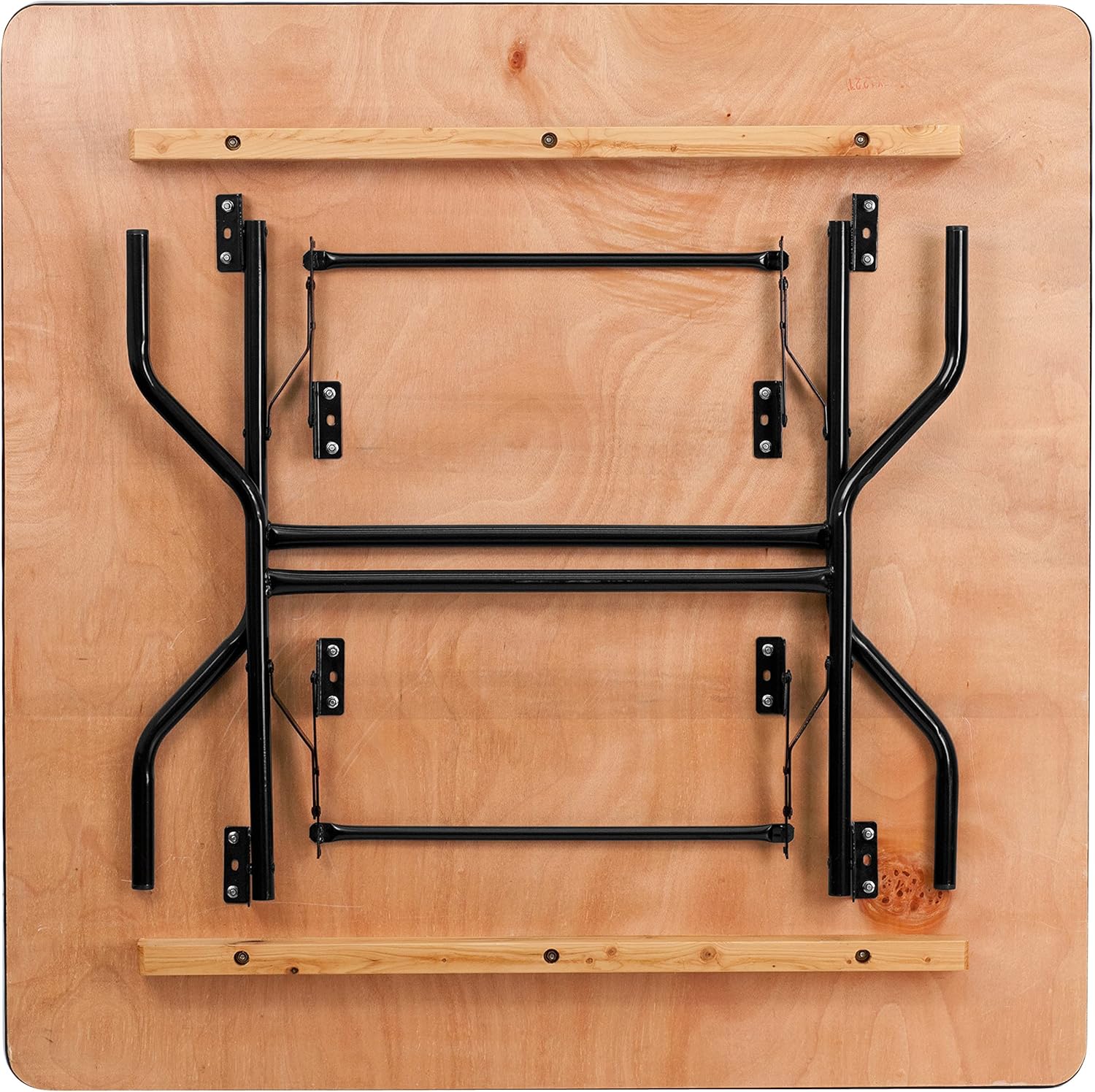 EMMA + OLIVER 4-Foot Square Wood Folding Banquet Table - Event & Catering Table