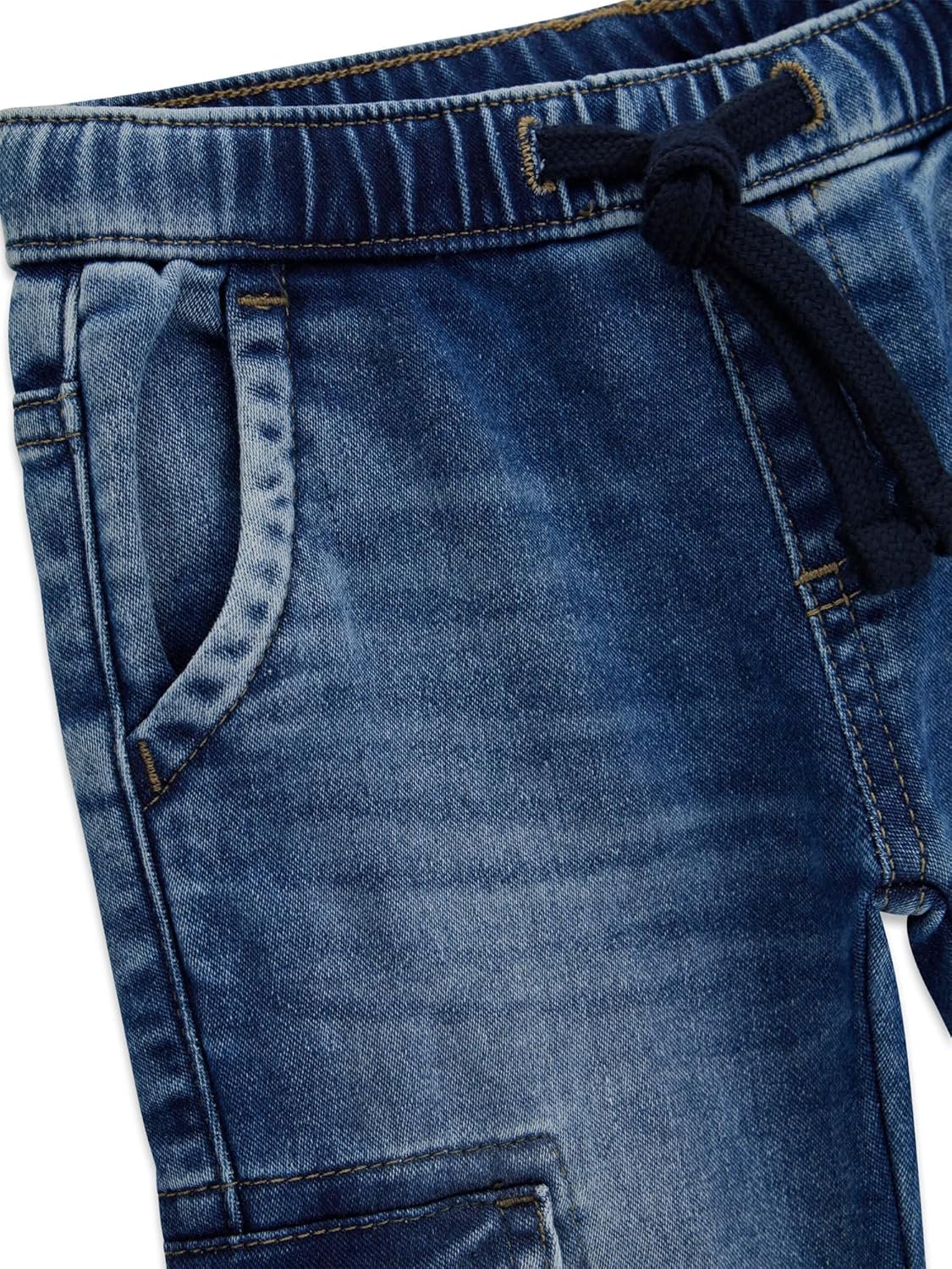 Guess Boys Relaxed Cargo Knit Denim Pants - Image 3