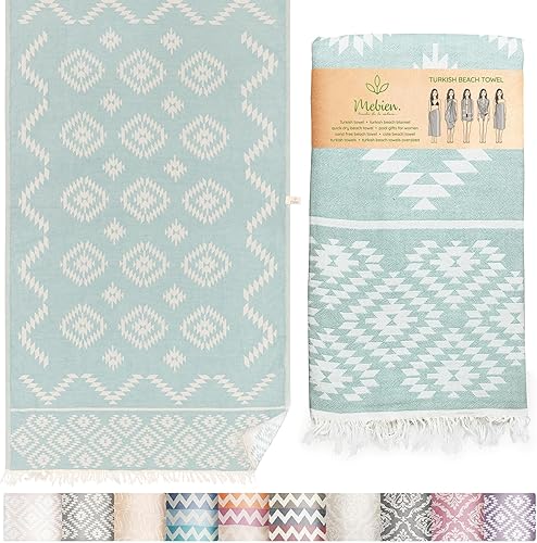 Miniatura 27 de Toalla de Playa Turca Premium – 100% Algodón Natural, Secado Rápido, Sin Arena, Toalla de Playa de Tamaño Grande 35"x67" – Ideal para Viajes