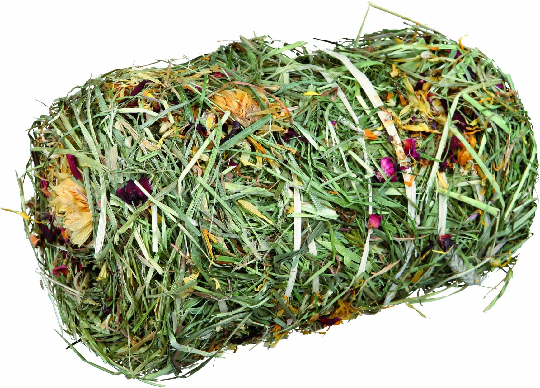 Small Pet Treat Toy Hay Bale With Flowermix