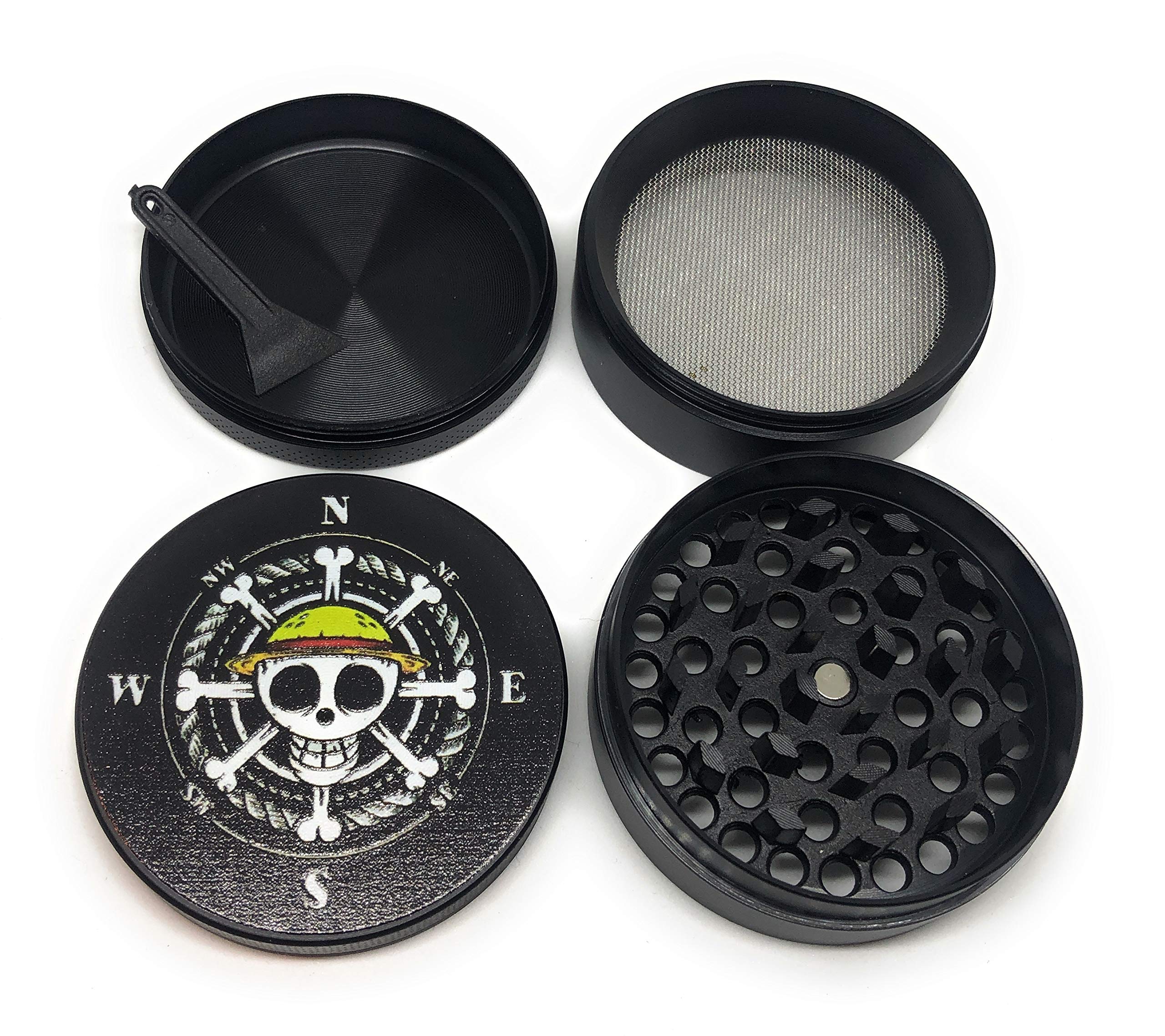 Macinino In Legno 4 Pezzi Per Spezie - Con Recuperatore Polline, Grinder Con Denti Alluminio (Legno Chiaro) - Foto 8