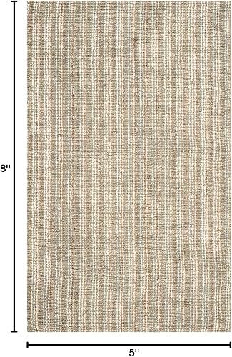 Vista 288 de SAFAVIEH Colección Natural Fiber NF447A - Tapete de pasillo, yute texturizado grueso tejido a mano de 0.75 pulgadas de grosor, ideal para zonas