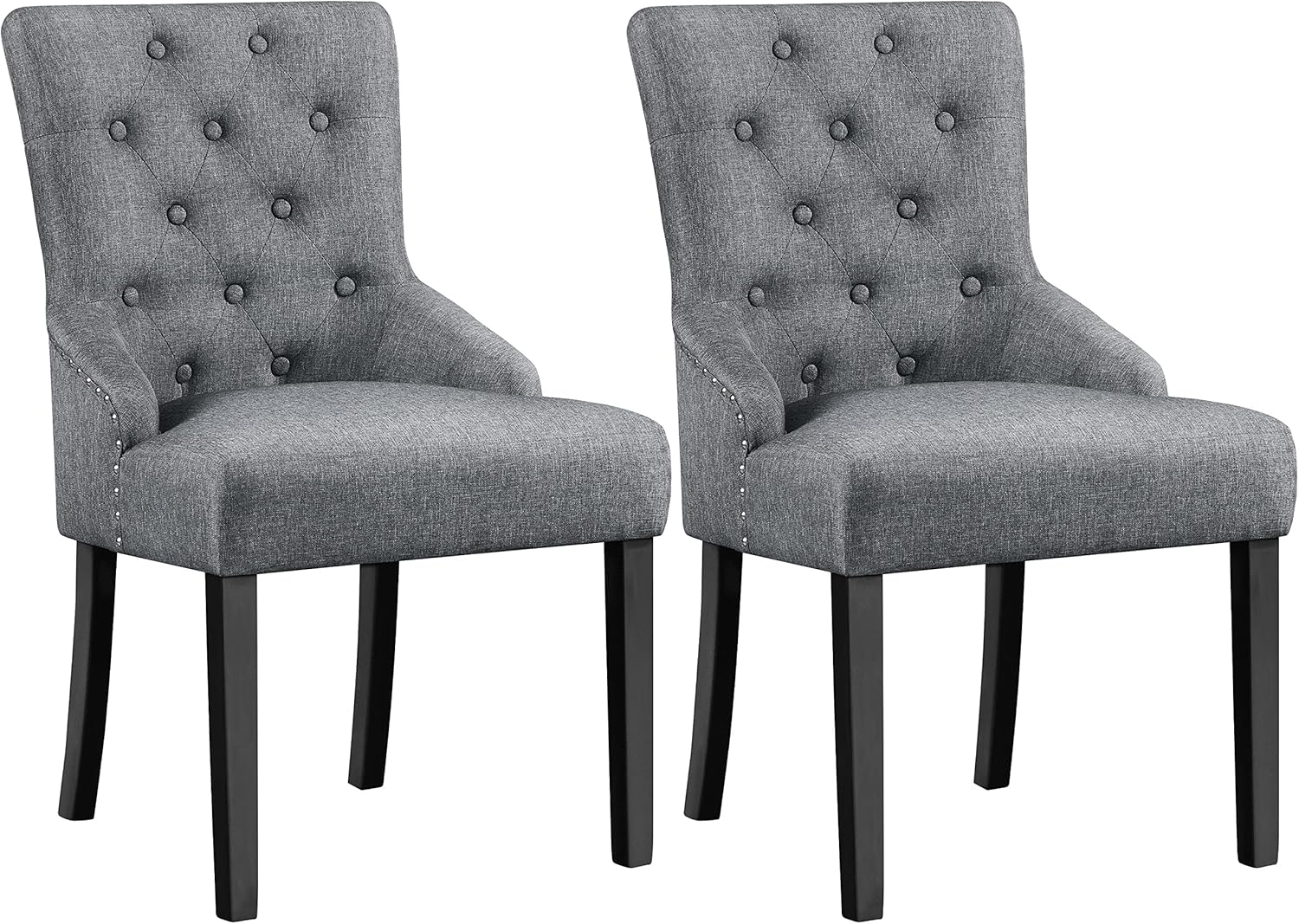 Juego De Taburetes De 2 Bares Con Caras De Mimberry Gris Y Blanca