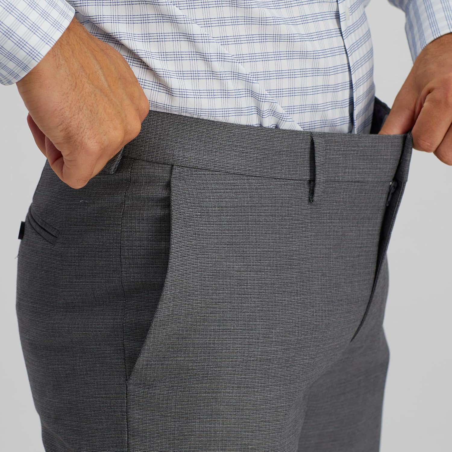 J.M. Haggar Mens 4 Way Stretch Slim Fit Flat Front Dress Pant - Image 4