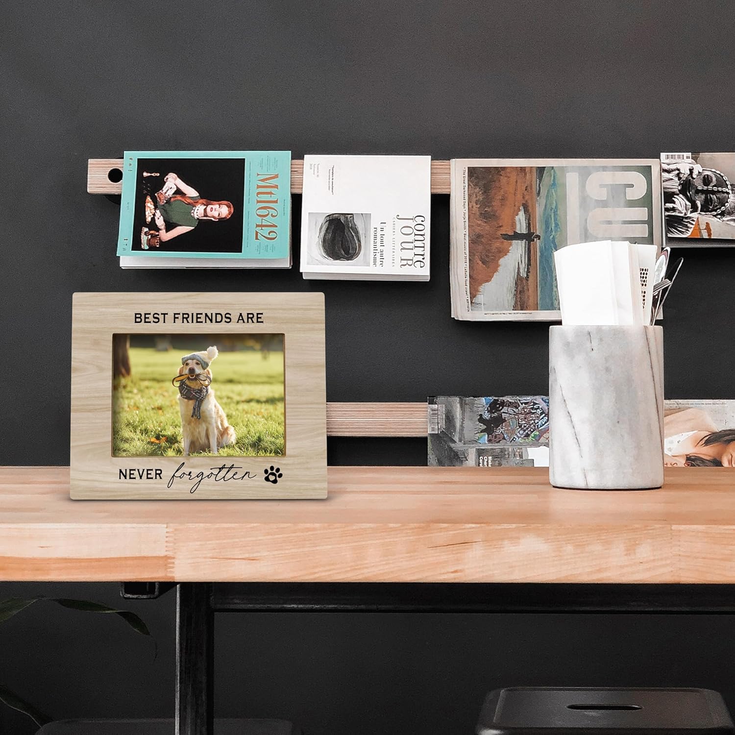 FONDCANYON Pet Memorial Frame - Dog & Cat Picture Frame, Best Friend Memorial Gift 5x7 (Color2) - Image 2