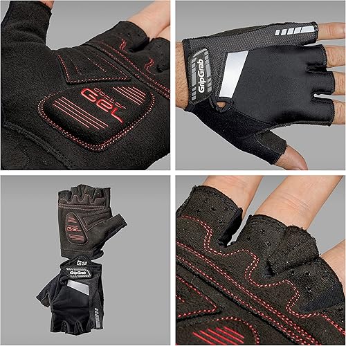 Miniatura 3 de GripGrab SuperGel - Guantes acolchados de medio dedo para ciclismo de verano, guantes de ciclismo para hombres, guantes de ciclismo sin dedos