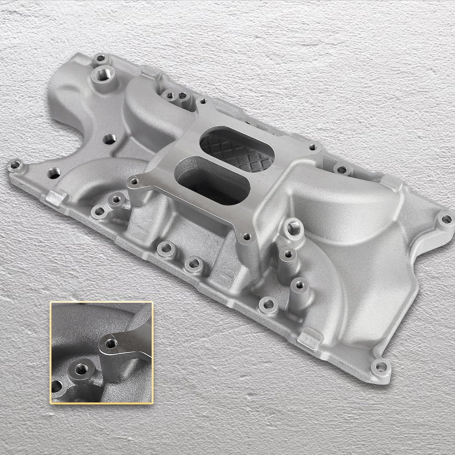 7121 8124 Aluminum Dual Plane SBF Intake Manifold Compatible with Ford Small Block Windsor 1962-2001 260 289 302 V8 RPM Idle-6,500