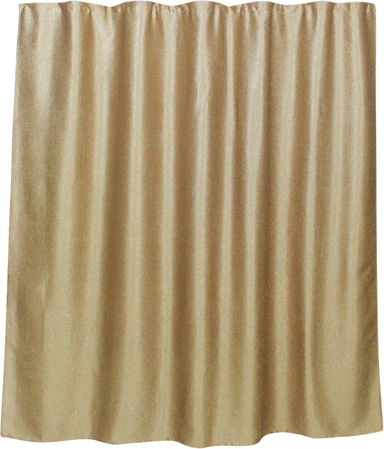 INC Luxury Fabric Shower Curtain: Shimmering Textured Jacquard Cloth (Gold)