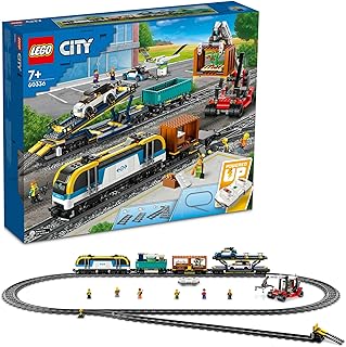 LEGO® City Freight Train Building Kit (1153 pcs) Powered Up Remote or App Controlled Toy Train Set with 33 Track Pieces, L...