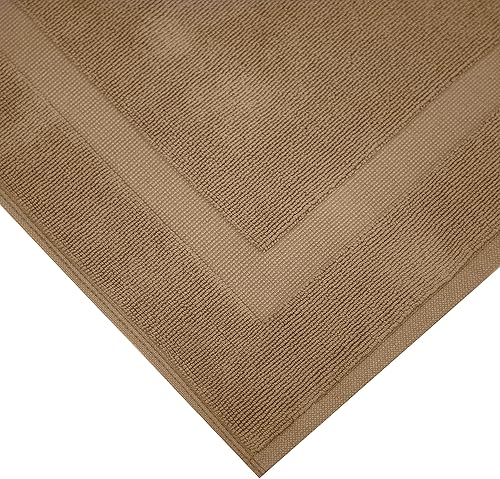 Miniatura 5 de Bumble Towels Bliss - Juego de 2 alfombrillas de baño de lujo, 22 x 34 pulgadas, calidad premium, 1000 GSM, algodón peinado suave, absorbente (moca)