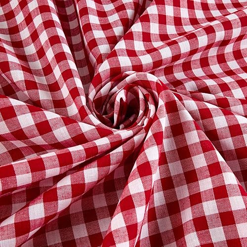 Miniatura 3 de Richcheck 60" Gingham Check 1/4" rojo, tela por yarda
