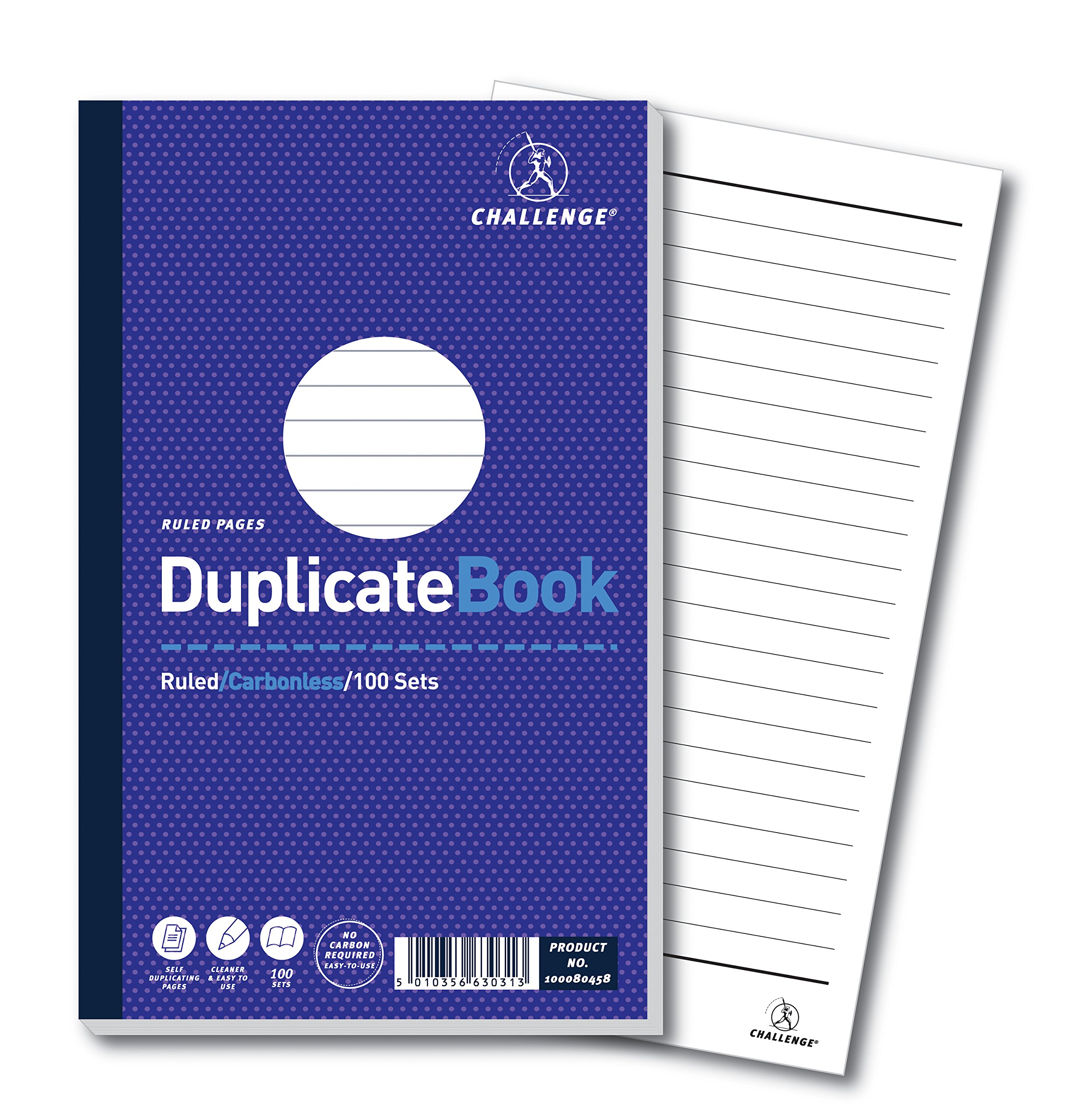 Challenge Duplicate Livre Carbonless Ruled 210x130mm Ref E63031 [Lot de 5]