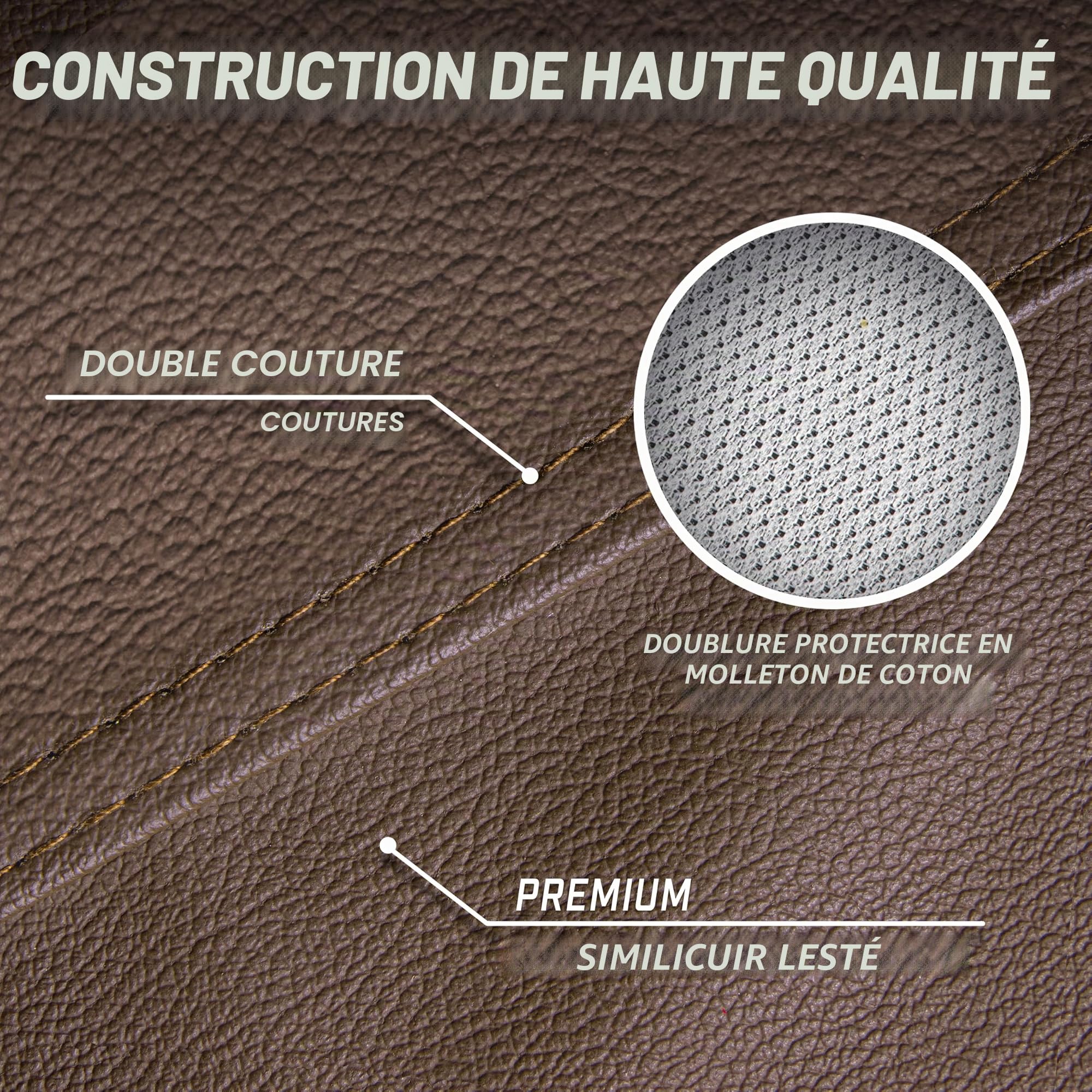 GoSports Housse de Table de Billard en Similicuir de qualité supérieure - Imperméable et indéchirable - Très résistante pour intérieur et extérieur - Marron