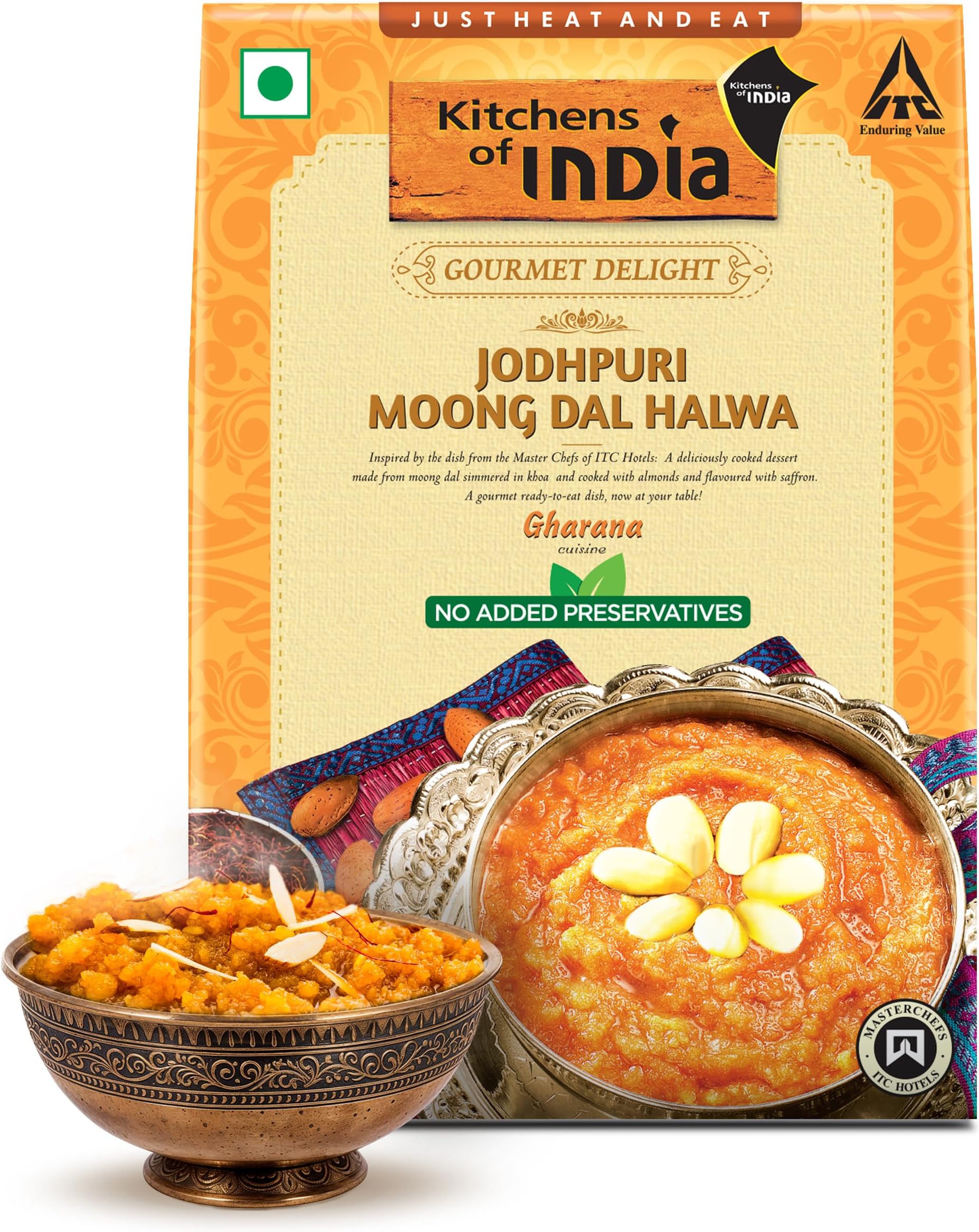 Jodhpuri Moong Dal Halwa, ITC Ready to Eat Indian Food, Just Heat and Eat, Microwavable, 250g