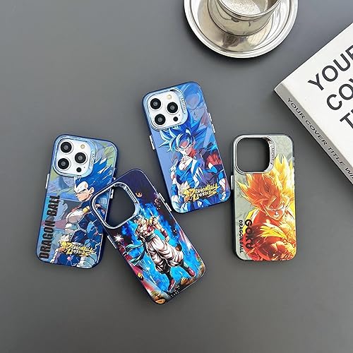 Miniatura 6 de VCLUST Para iPhone 15 PRO MAX Cubierta de teléfono de anime de dibujos animados de moda anti-caída absorción de choque coloreado caso plateado
