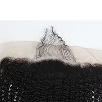 Vista 8 de Dreambeauty Cierre frontal de encaje de 13 x 4 pulgadas, rizado completo, parte libre, sin procesar, extensiones de cabello humano virgen brasileño