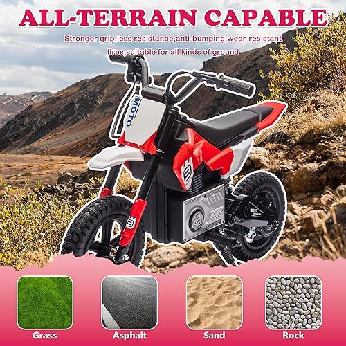 Miniatura 7 de Motocicleta eléctrica para niños de 5 a 10 años, 24 V, 200 W, motocicleta eléctrica de alta velocidad, motocicleta para niños con amortiguador de