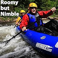 Vista 4 de Sea Eagle 420X Explorer - Kayak inflable - pesca, excursión, camping, exploración y riego blanco, auto-fianza, skeg extraíble, piso de punto de caída