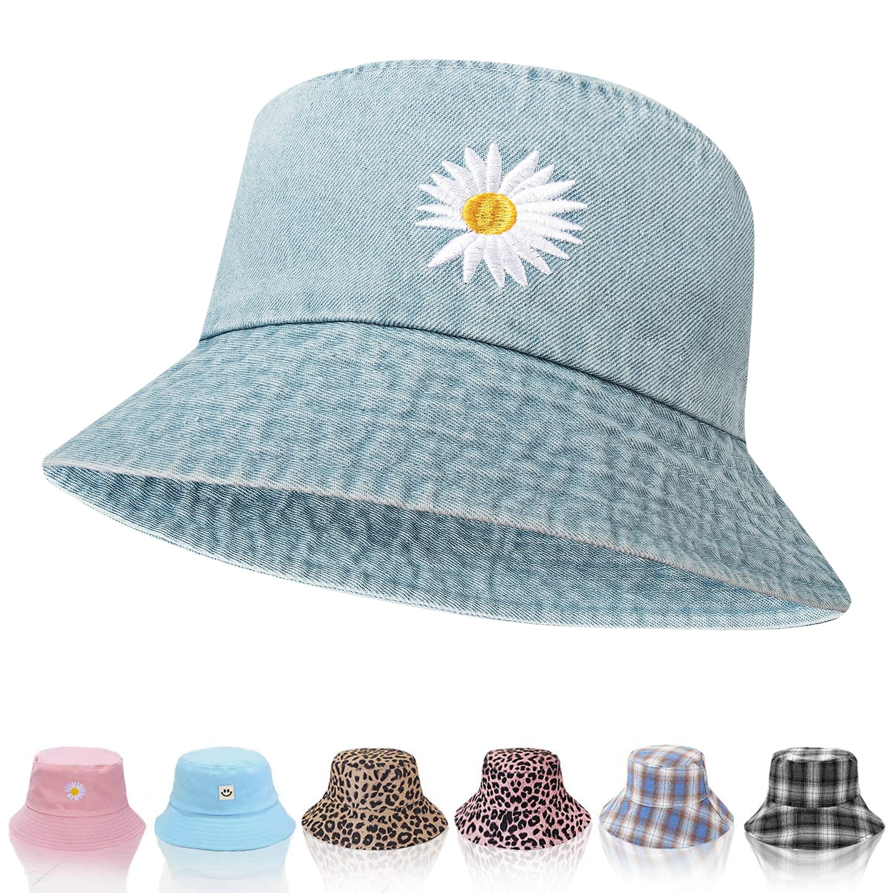 Feng Shui， Sombreros de Pescador para Mujer - Sombreros de Sol de Playa de Verano de algodón Reversible Sombrero de Pescador Plegable para Viajes Playa Senderismo Reino Unido
