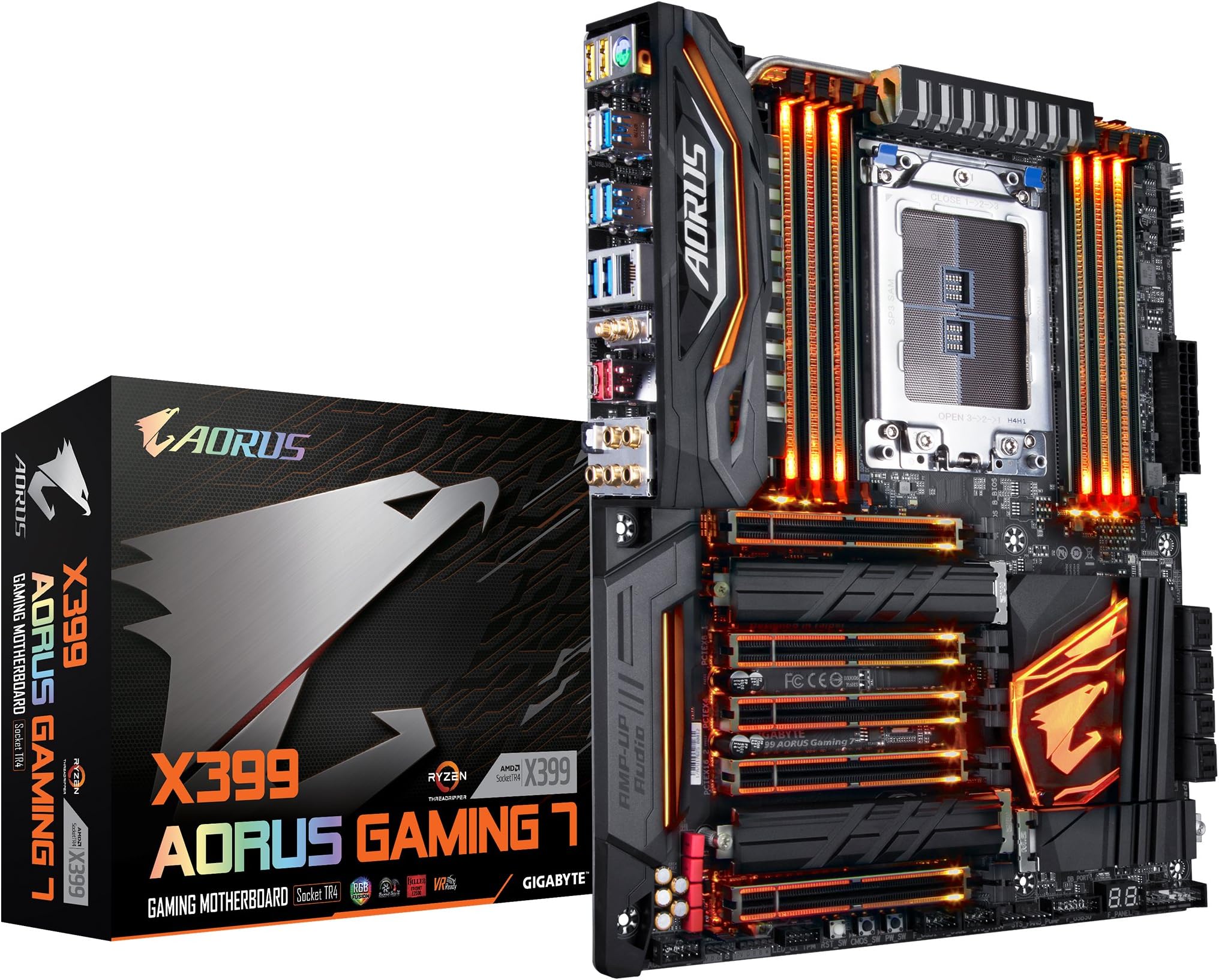 Gigabyte AORUS X399 Gaming 7 AMD Chipset AM4 ATX Motherboard - Black
