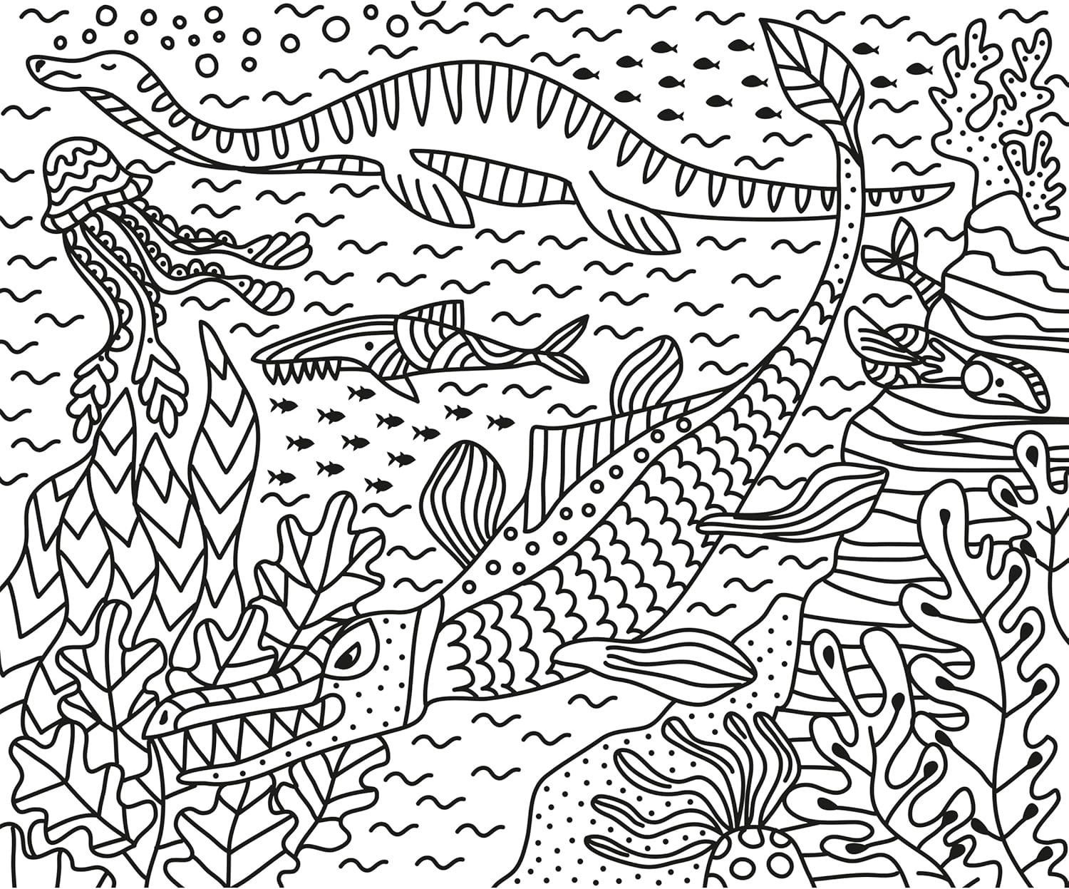 Janod - Dinosaur Magic Painting Set - Les Ateliers du Calme - 6 Dinosaur Paintings to Colour - 6 Years, J07873