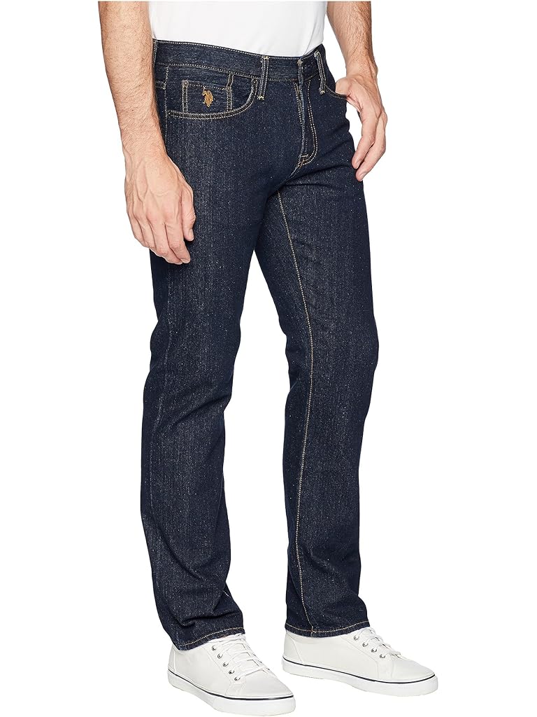 U.S. POLO ASSN. Slim Straight Five-Pocket Denim Jeans in Blue