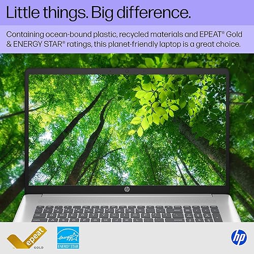 Miniatura 6 de HP Laptop de 17.3 pulgadas, pantalla FHD, Intel Core i5-1334U, 16 GB RAM, SSD de 512 GB, gráficos Intel Iris Xe, Windows 11 Home, Plata natural,