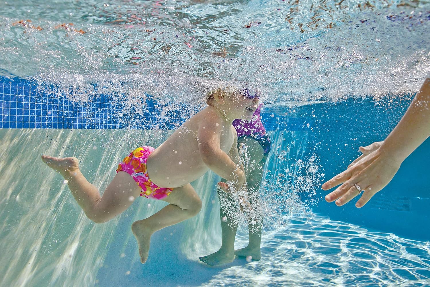 FINIS Reusable Swim Diaper for Babies - Snap Closure - UPF 50 & Up Sun Protection - Leak-Resistant Fit