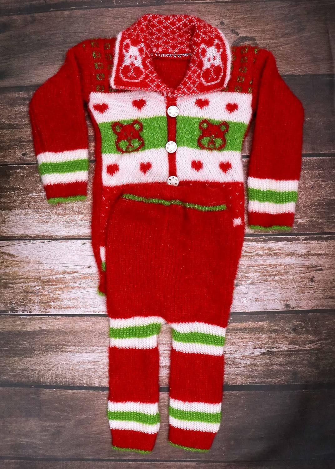 Navjai Winter Woollen Sweater Bottom Set Collar Necke Full Sleeve Winter Clothing Set for Baby Boys Girls 1-2Year Red 5 910eiA0kCDL. SL1500