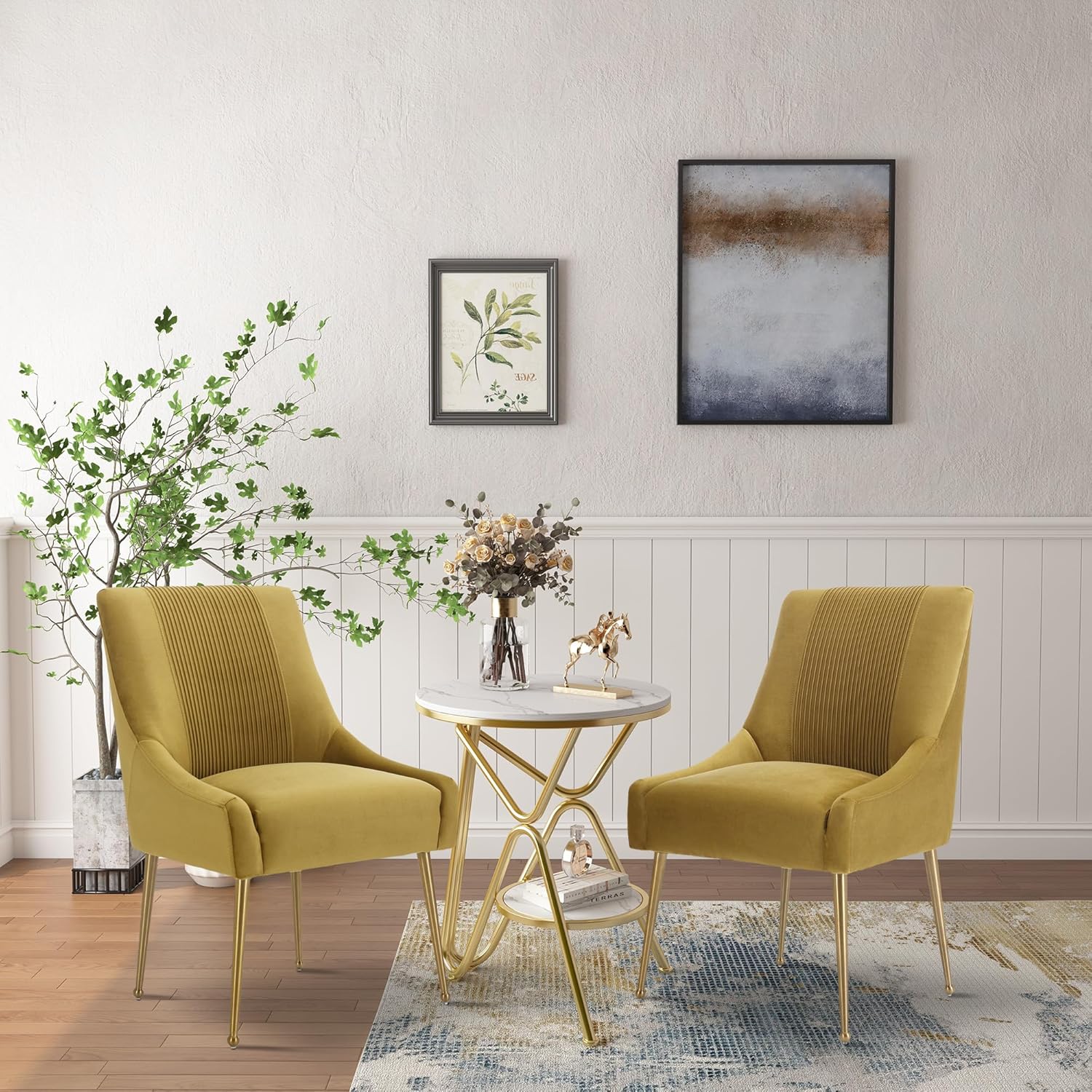 Boyel Living Dining Chairs Set of 2, Green Living Room