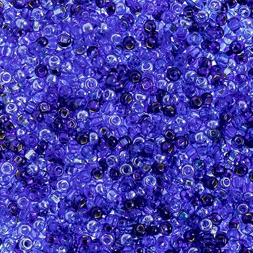 Miniatura 9 de John Bead Cuentas de cristal checo 10/0 cuentas de acero de pavo real para manualidades de joyería, vial de 0.85 oz