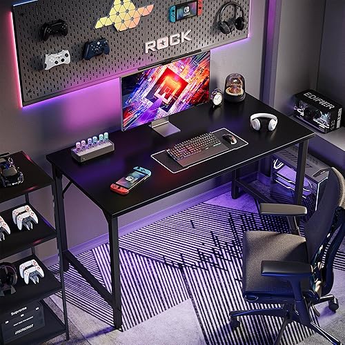 Miniatura 5 de Grandder Escritorio para computadora de 40 pulgadas, pequeño escritorio para oficina en casa, escritorio de estudio, mesa de escritura para niños,