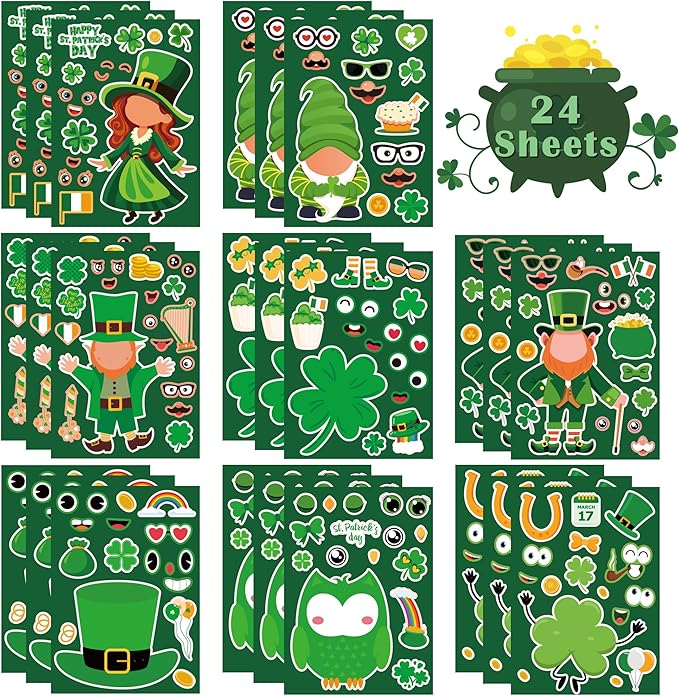 DIY Shamrock Stickers: St. Patrick's Day Crafts & Party Favors