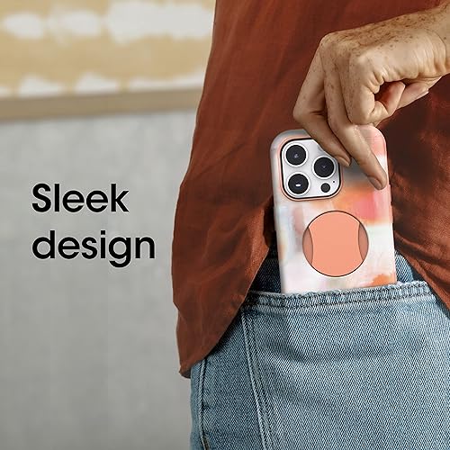 Miniatura 3 de OtterBox Funda OtterGrip Symmetry Series para iPhone 14 Pro (Solamente) - PEACHES (Naranja), agarre integrado, funda elegante, se ajusta a MagSafe,