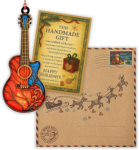 Miniatura 3 de Adorno de atrapasoles de guitarra  Decoración de ventana para amantes de la música y guitarristas  Regalo único para Navidad, cumpleaños, recital