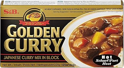 S&B Golden Curry Hot - Japanese Spice Mix for Curry Dishes - 1 x 220g