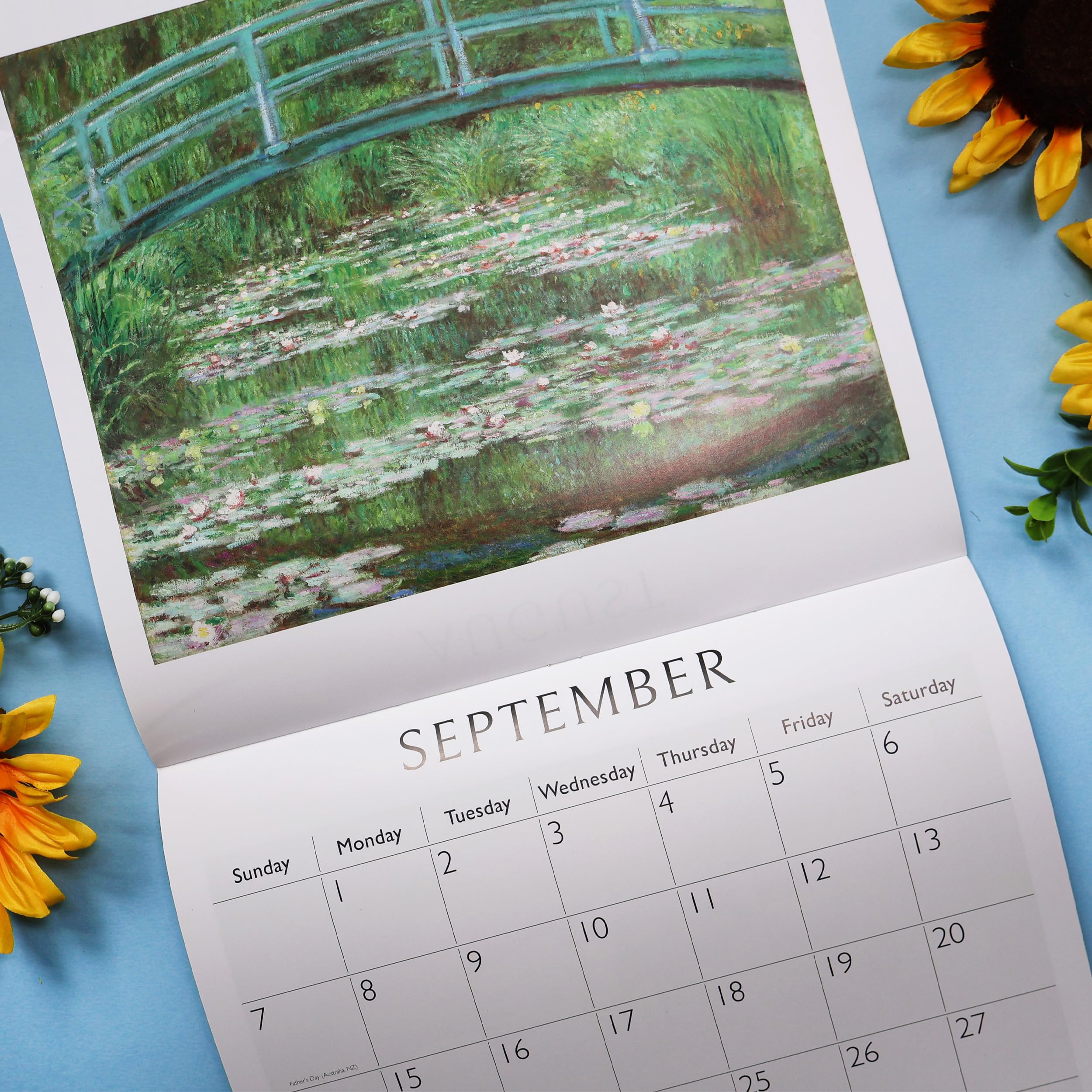 Fine Art 2025 Square Wall Calendar, Yellow - Image 4