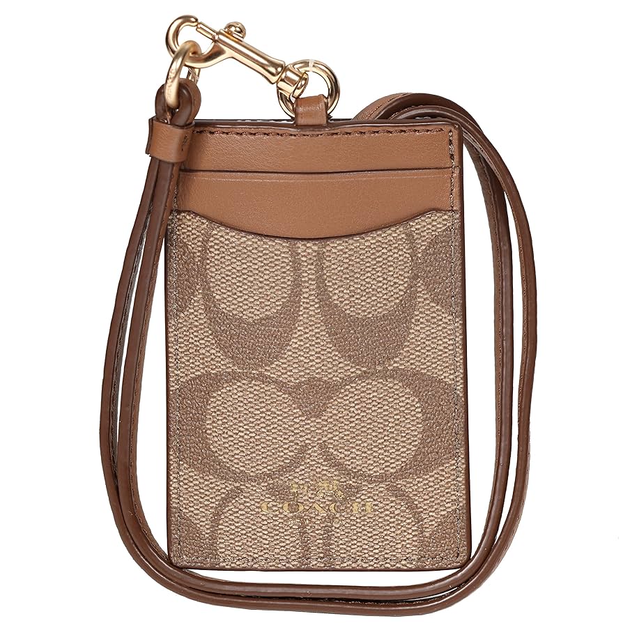 Amazon.com: Coach Signature C PVC Canvas Leather Khaki